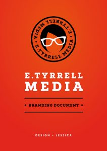 Pages from E.Tyrrell Media Style Guide - logo, fonts, icons and typography