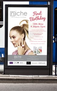 Poster design for Niche Nail and Beauty Boutique